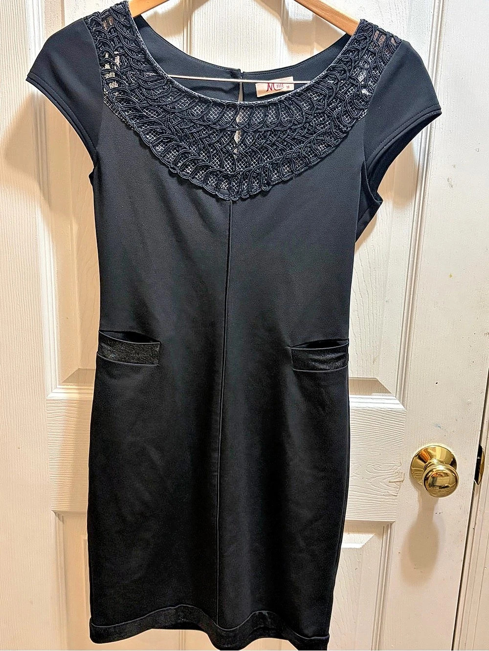 NMi Black Mini Dress Size Medium Like New